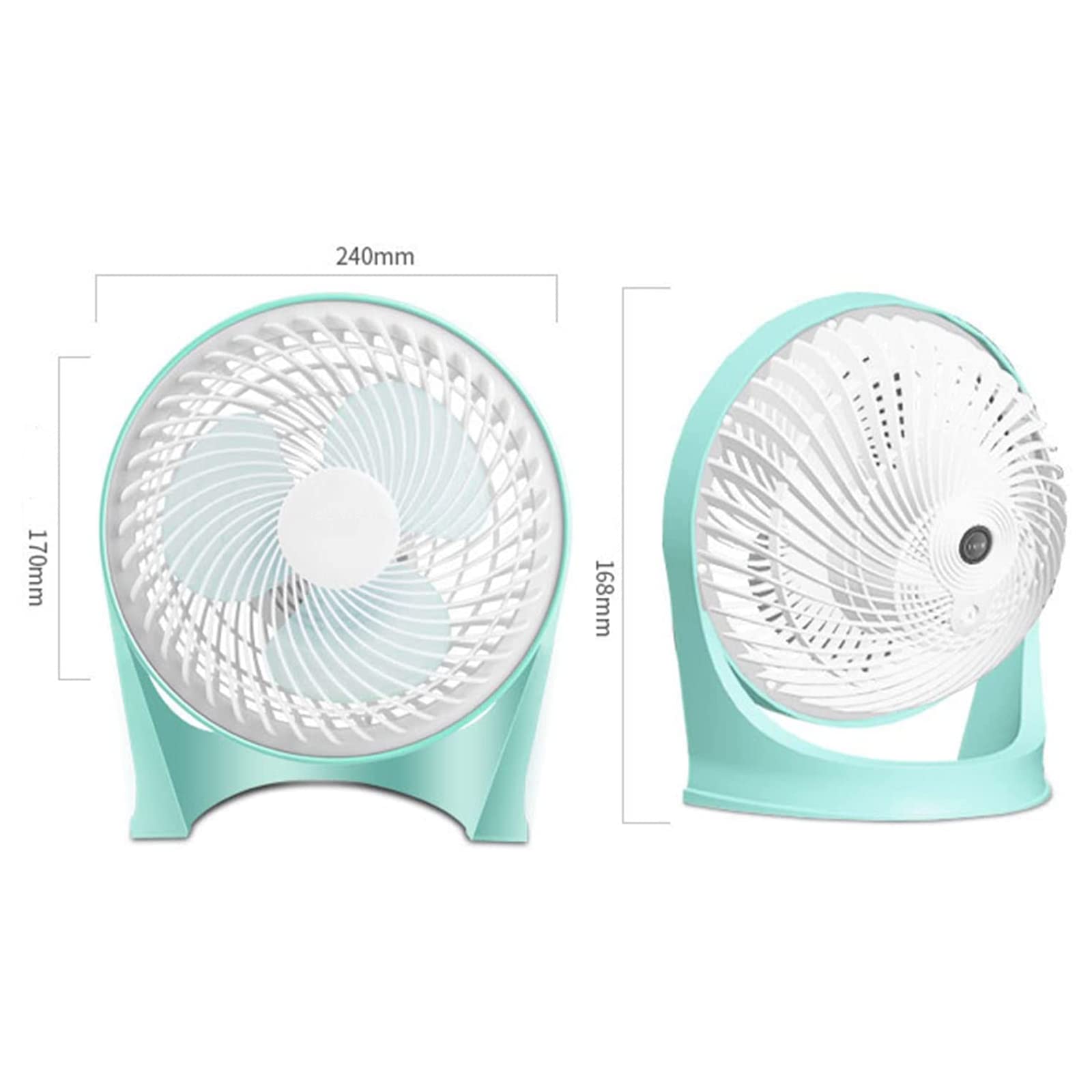 Mini Ventilatore Elettrico Silenzioso, Ventilatore da Tavolo per Dormitorio per Studenti, Raffreddatore d'Aria Ventilatori da Tavolo Ricaricabili USB per Auto da Ufficio a Casa