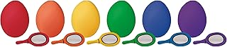 Nasco PE09553 Giant Egg and Spoon Relay Race Set, Assorted Colors, Set of 6