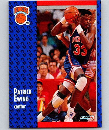 1991-92 Fleer Basketball #136 Patrick Ewing New York Knicks Official NBA Trading Card From Fleer/Skybox