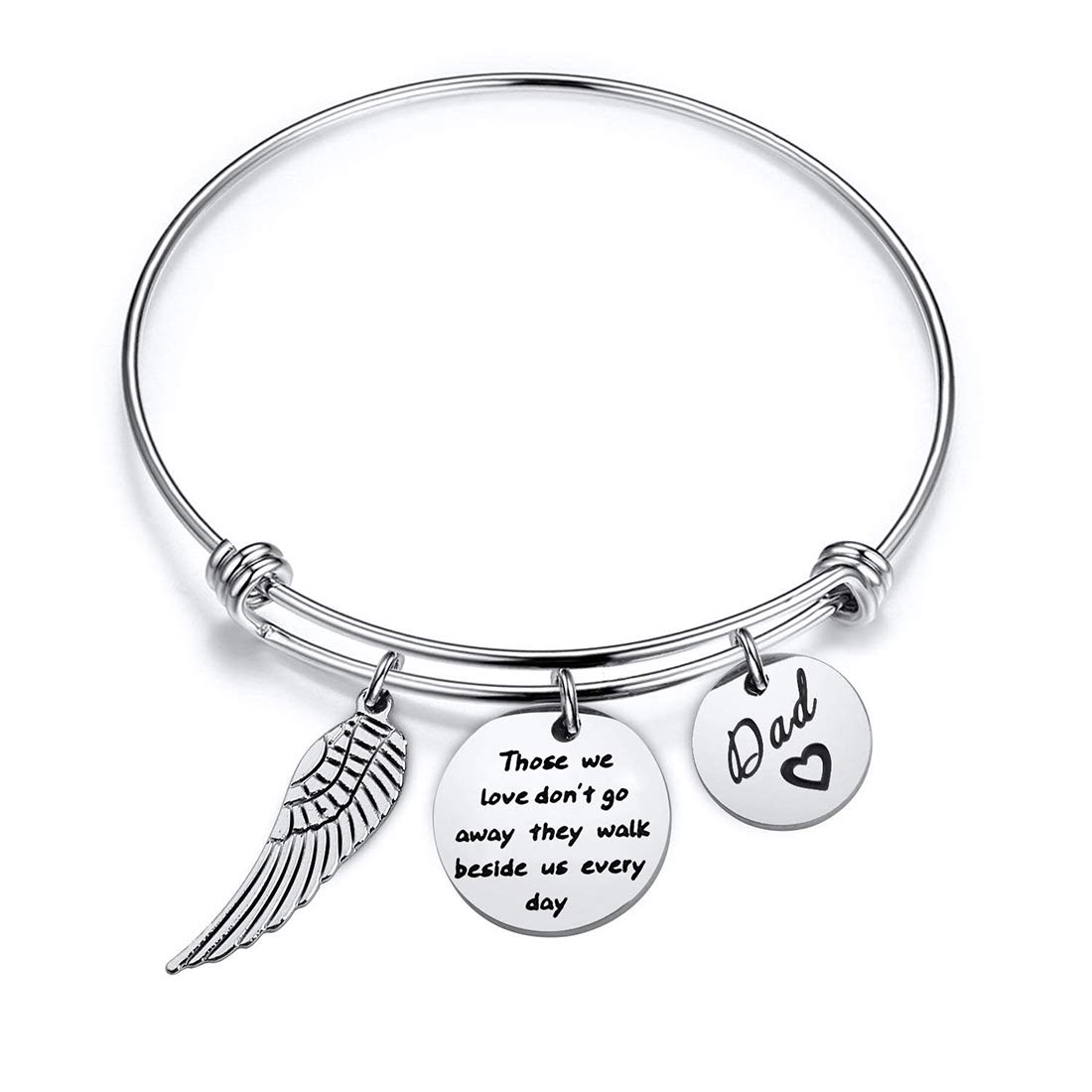 Zuo Bao Memorial Bracelet In Memory Of Dad Mom Sympathy Gift Those We Love Don't Go Away They Walk Beside Us Every Day Loss Jewelry for Her