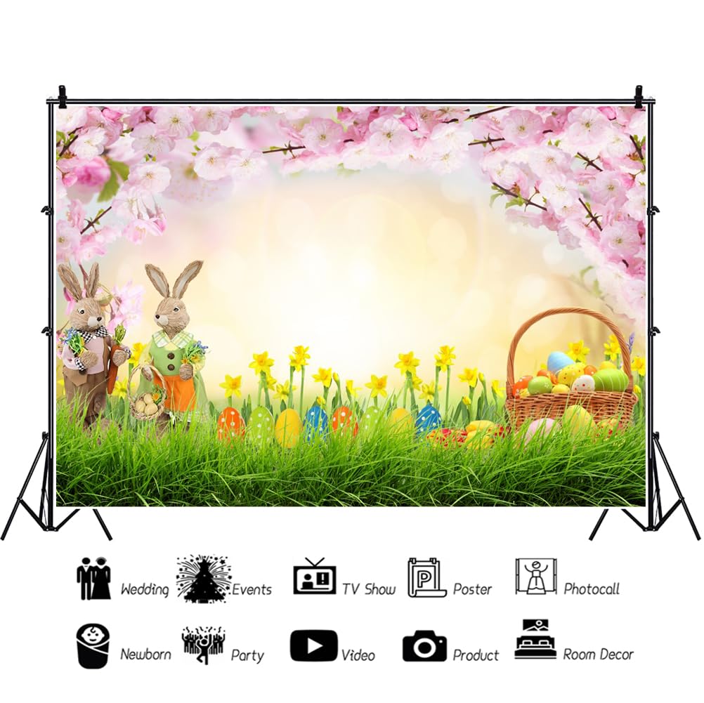 Frühlings-Fotohintergrund 3x2,4 M – Weiß, Aus Polyester, Für Ostern, Kinderparty, Fotoshooting, Faltbar & Waschbar
