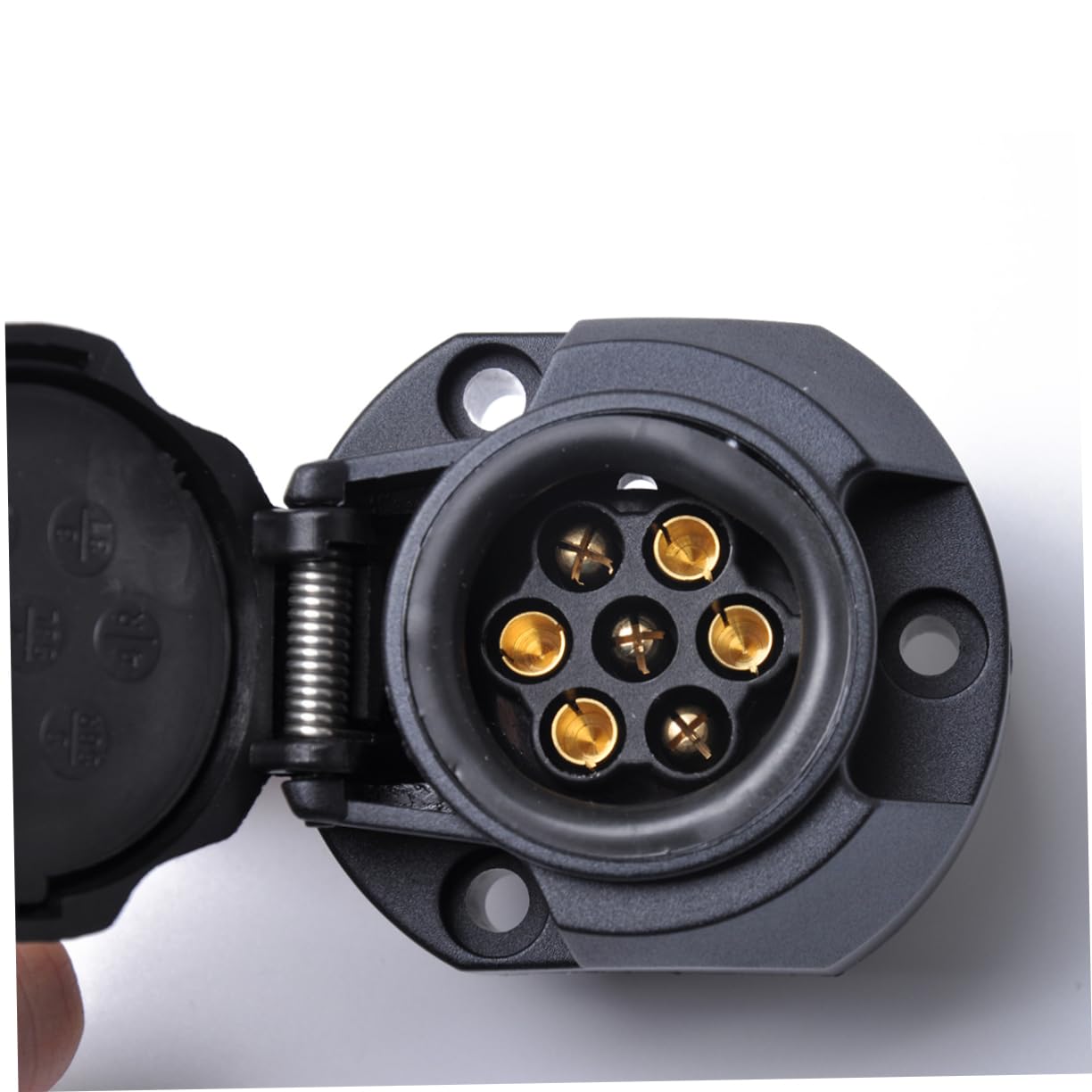 Zerodeko 7 Piezas 7 De Conexión para Remolque Enchufe De Remolque 12v De Enchufe De De 7 Pines De 7 Pines Black