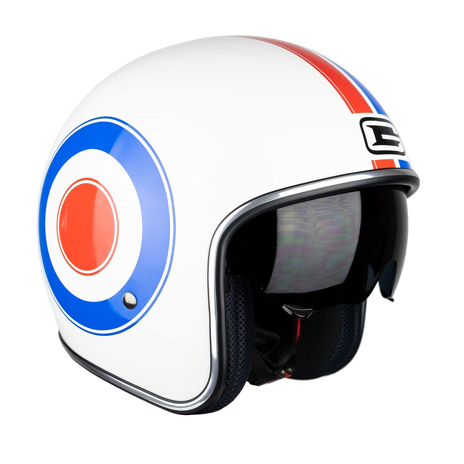 G-MAC Rebel Evo DVS Classic Retro Open Face Scooter Moped Motorcycle Helmet