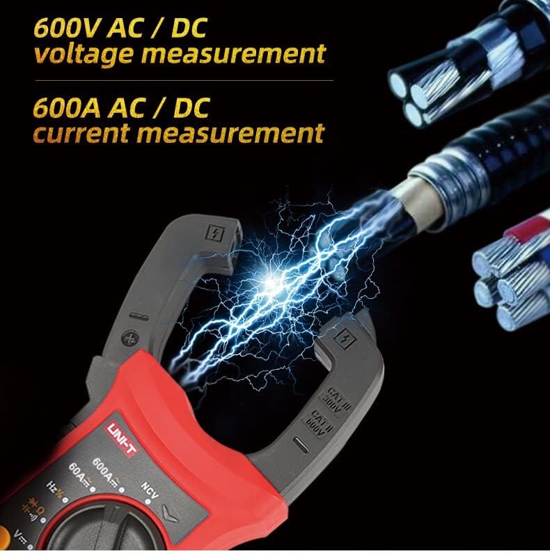 Image of UNI-T Uni-Trend Multimeter clamp Meter UT201R /UT202R /UT203R /UT204R /UT202F AC /DC 400 /600A Digital Ammeter clamp Meter DC AC for Measuring Ammeter Voltmeter Ohm Tester(UT202R)