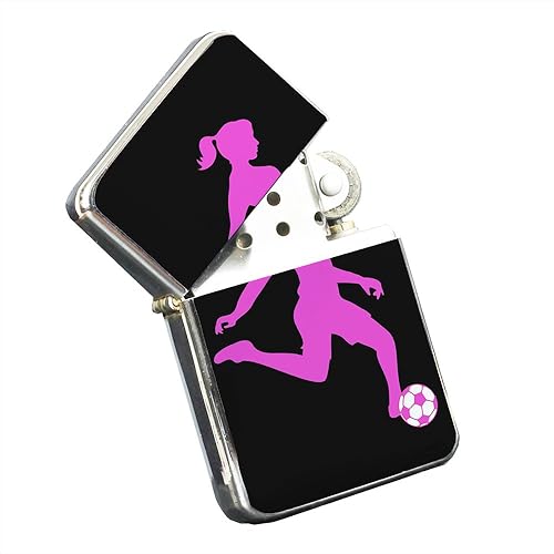 Encendedor de bolsillo cromado plateado para niñas