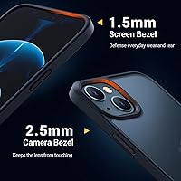 Vista 3 de TORRAS Funda a prueba de golpes para iPhone 13/iPhone 14, grado militar, probada en caídas, parte trasera dura protectora delgada para iPhone 13