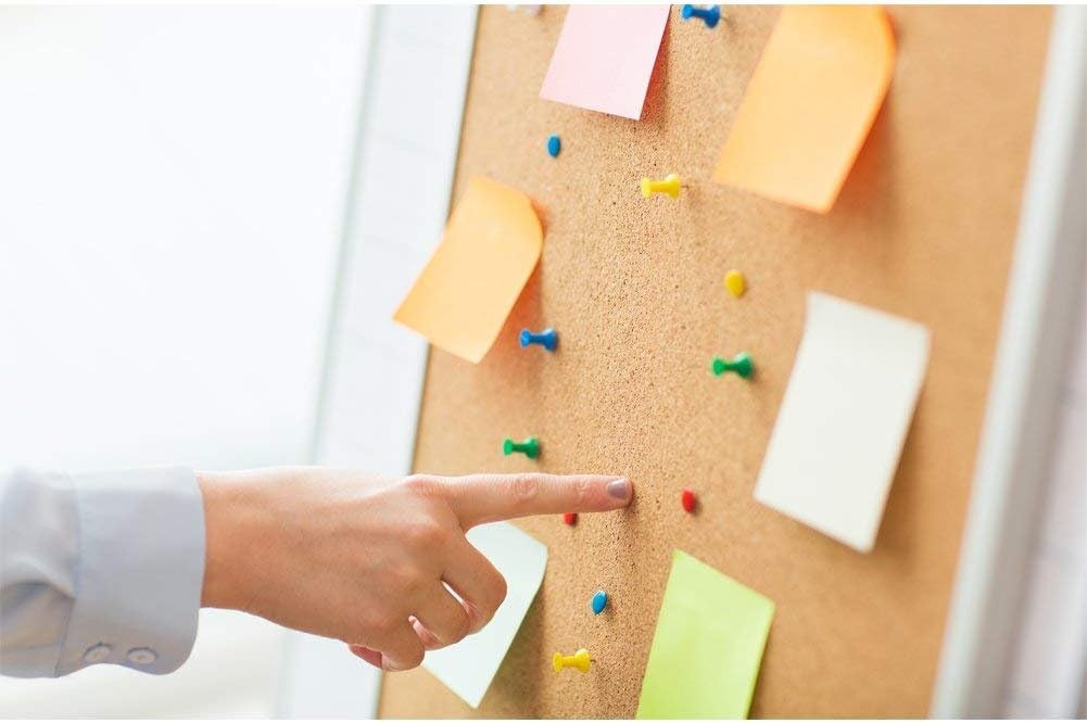 XBoard Cork Board 48 x 36, Bulletin Board Corkboard with Push Pin for Display and Organization