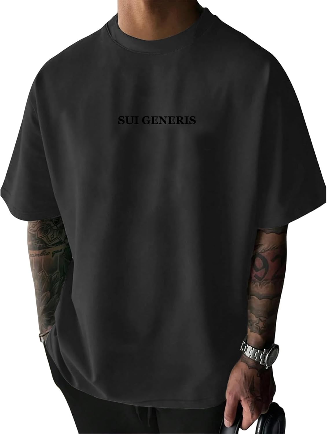 Opomelo Men's Fashion Athletic T-Shirt Oversized Workout Short Sleeve Shirt Casual Crew Neck Cotton Tee