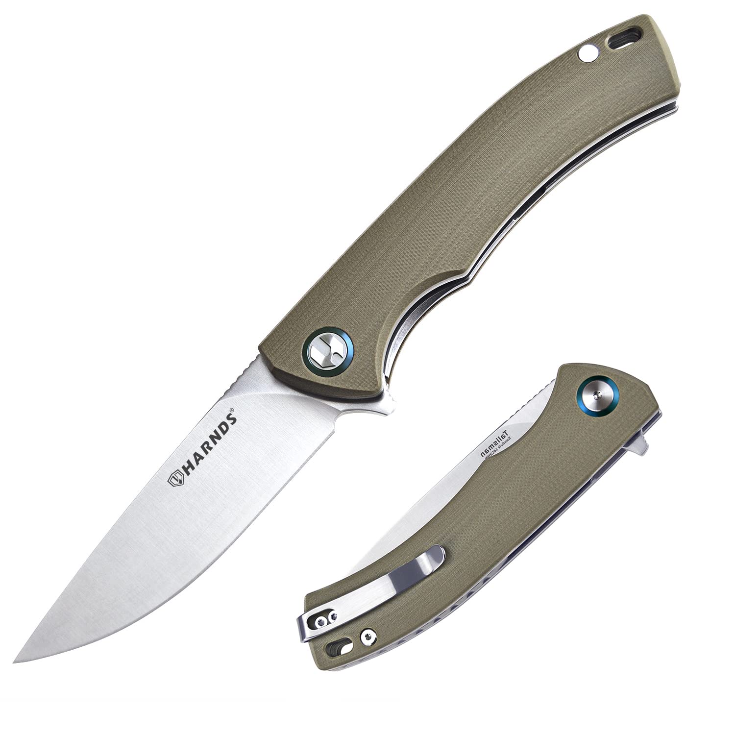 Harnds Sandvik14C28N Cuchillo con Cuchillo de Caza G10 para Acampar al aire libre Bushcraft Supervivencia (Arena cálida)