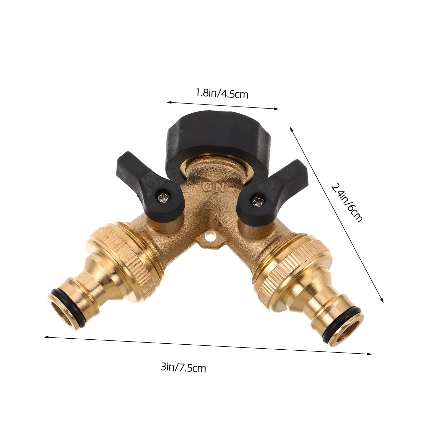 Sdoppiatore per Tubo Flessibile Acqua Deviatore y in Rame Ugello per Giardino Collegamento Rapido Adattatore per Tubo da Giardino Doppio Resistente alle Intemperie Riduce Perdite m