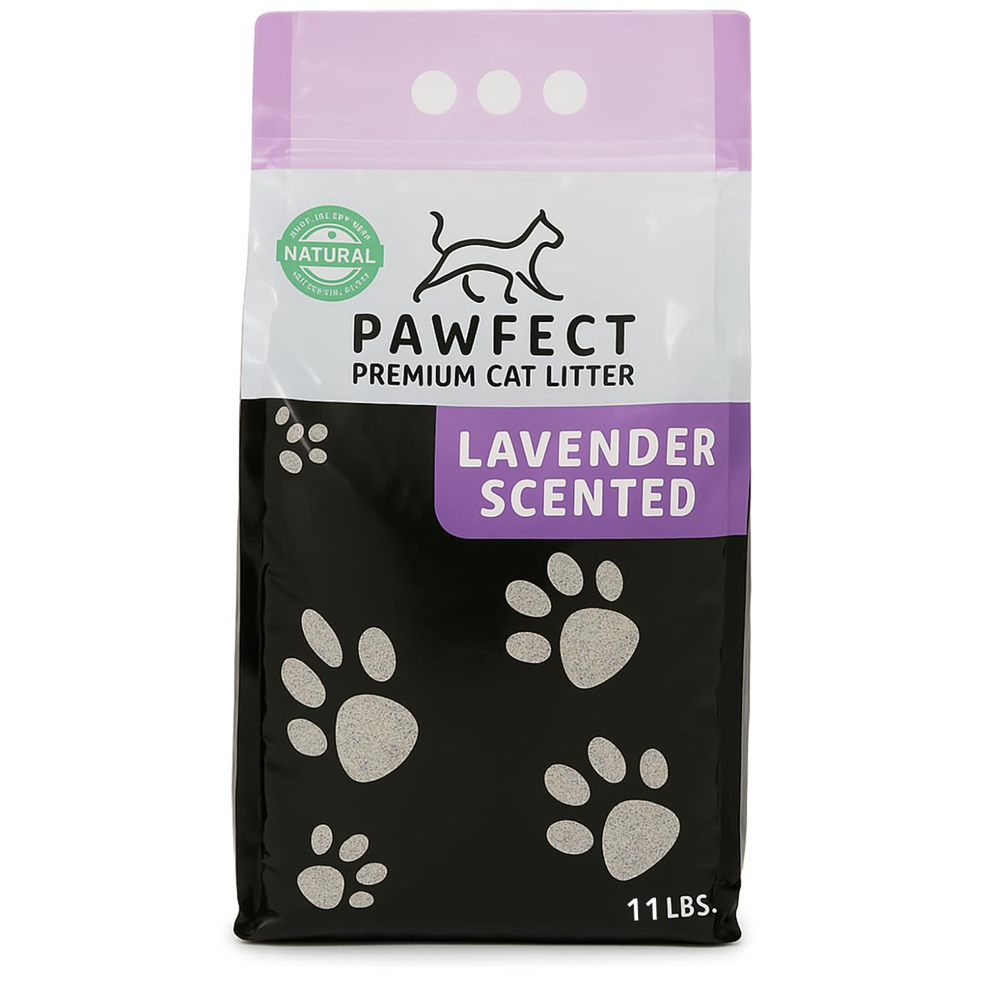 Lavender Scented Clumping Cat Litter – 9.6 lb / 5L, Lightweight, Dust-Free, Strong Odor Control, Turkish White Bentonite