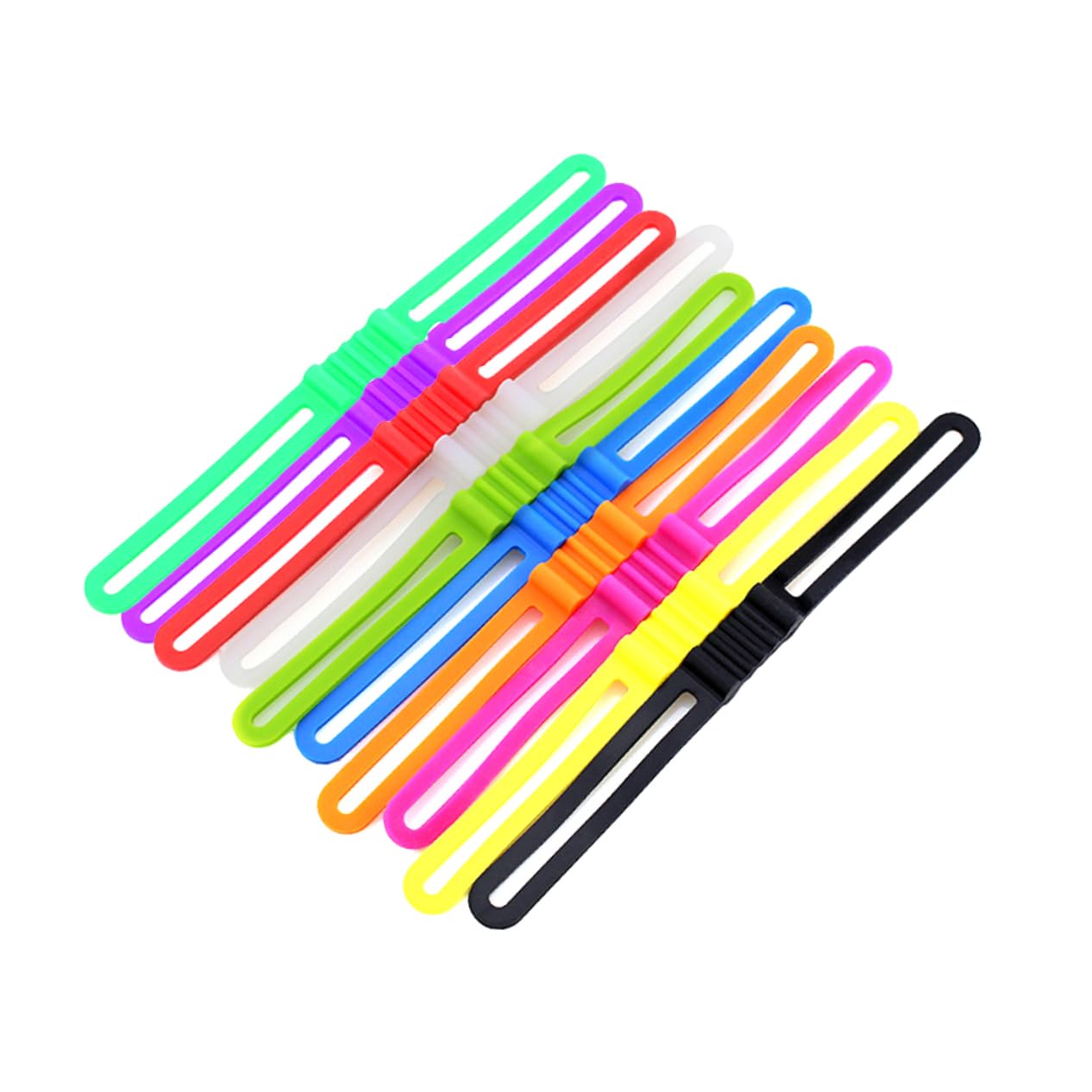 LALAFINA 10 PCs Elastic Strap for Bike Accessories Bands for Mounting Lights Phones and Tools Folding Bikes
