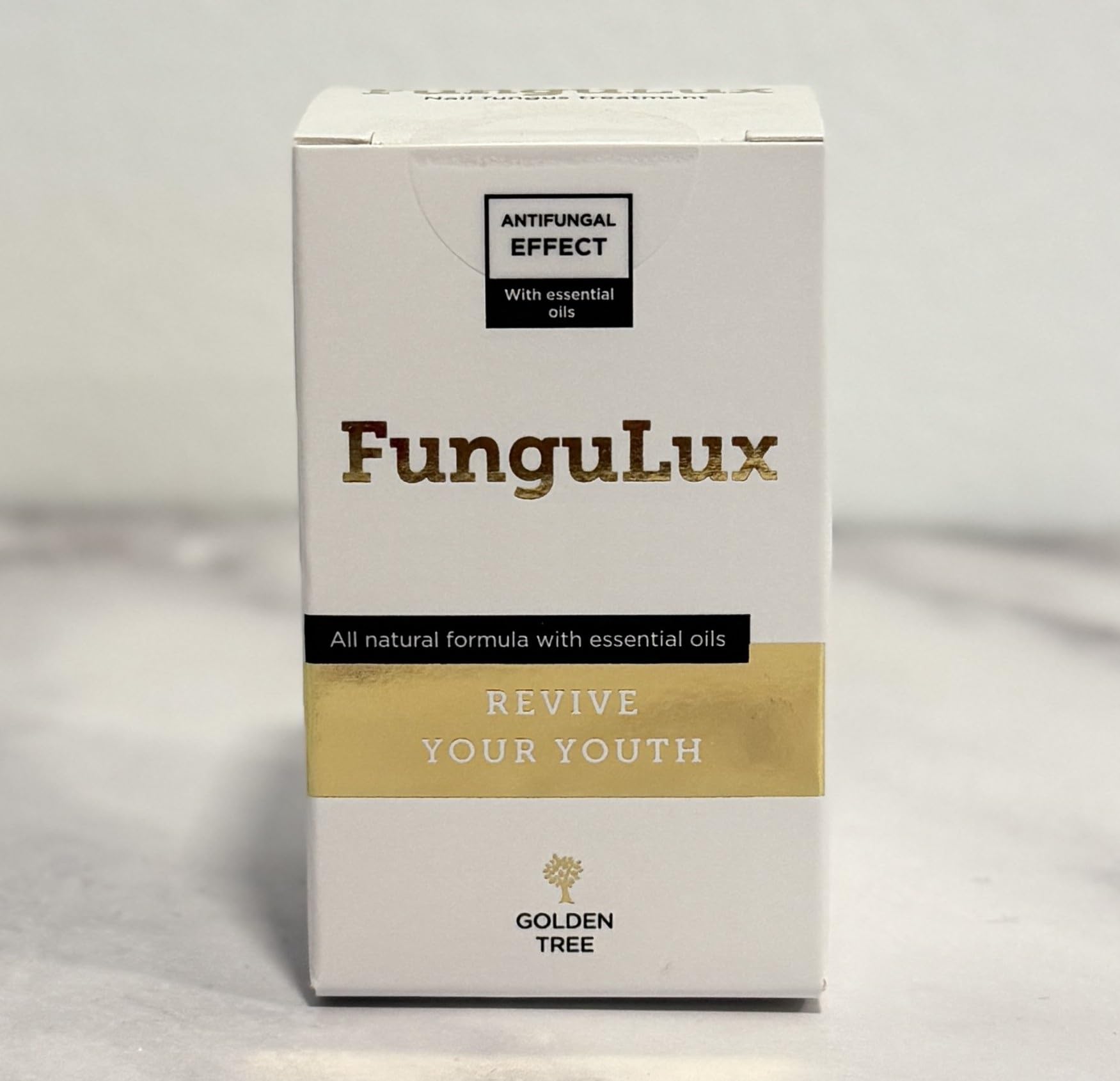 Golden Tree FunguLux Gel Unghie – Cura Unghie con Oli Essenziali – Per Mani e Piedi, Formula Trasparente ad Asciugatura Rapida, 10 ml