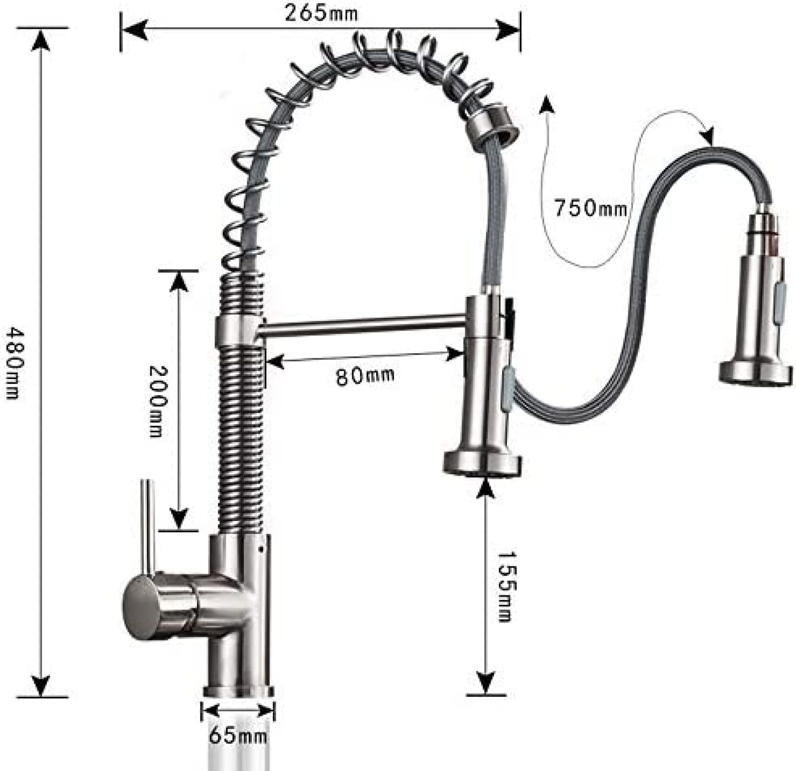 Kitchen Sink Faucet Farmhouse Commercial, Black Bronze Kitchen Faucet, Single Handle Pull Out Kitchen Sink Mixer, Deck Mount Stream Spray