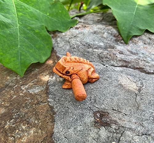 Ratree 888 HKLOIYFGO Classic Handmade Percussion Instruments Wooden Frog 2.3-2.5 Inch Wooden Frog Musical Instrument Home Decor  thumb #2