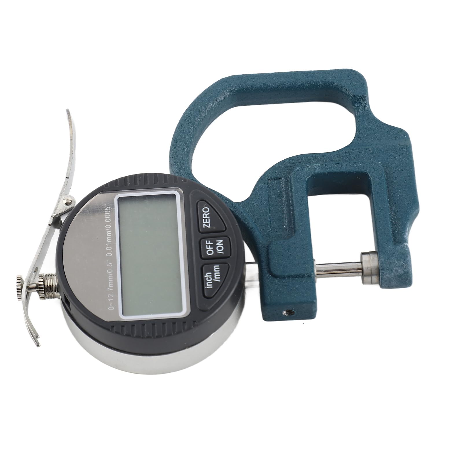 Digital Thickness Measuring Tool, LCD Display Measuring Tool, 0-12.7mm Range, 0.01mm Accuracy. Aluminum and ABS Material, Suitable for Leather, Paper, Cloth