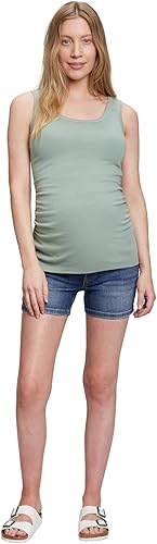 GAP Pantalones cortos de mezclilla de 4 pulgadas con cintura auténtica para mujer