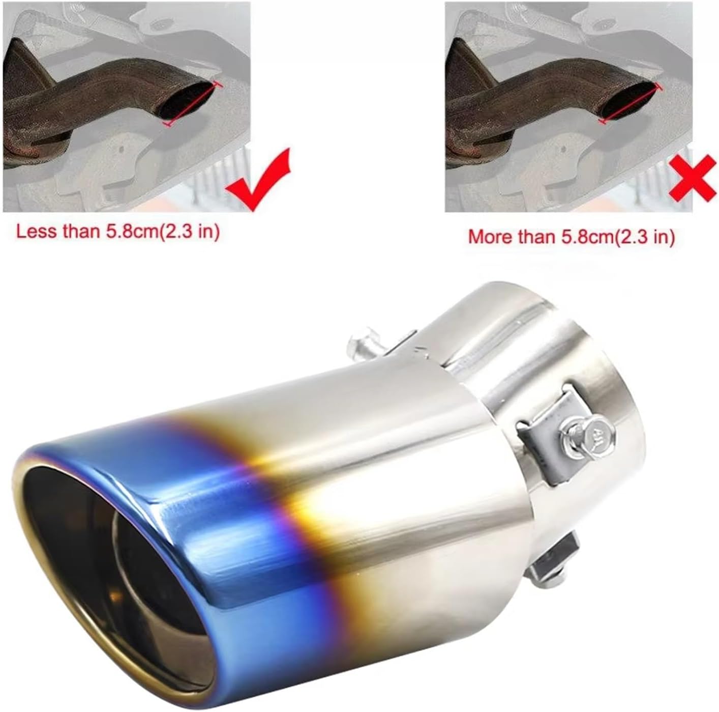 Exhaust Tail Piece Tip For Harley-For Davidson Car Accessories Tail Throat Exhaust Pipe Decoration Car Exhaust Tip