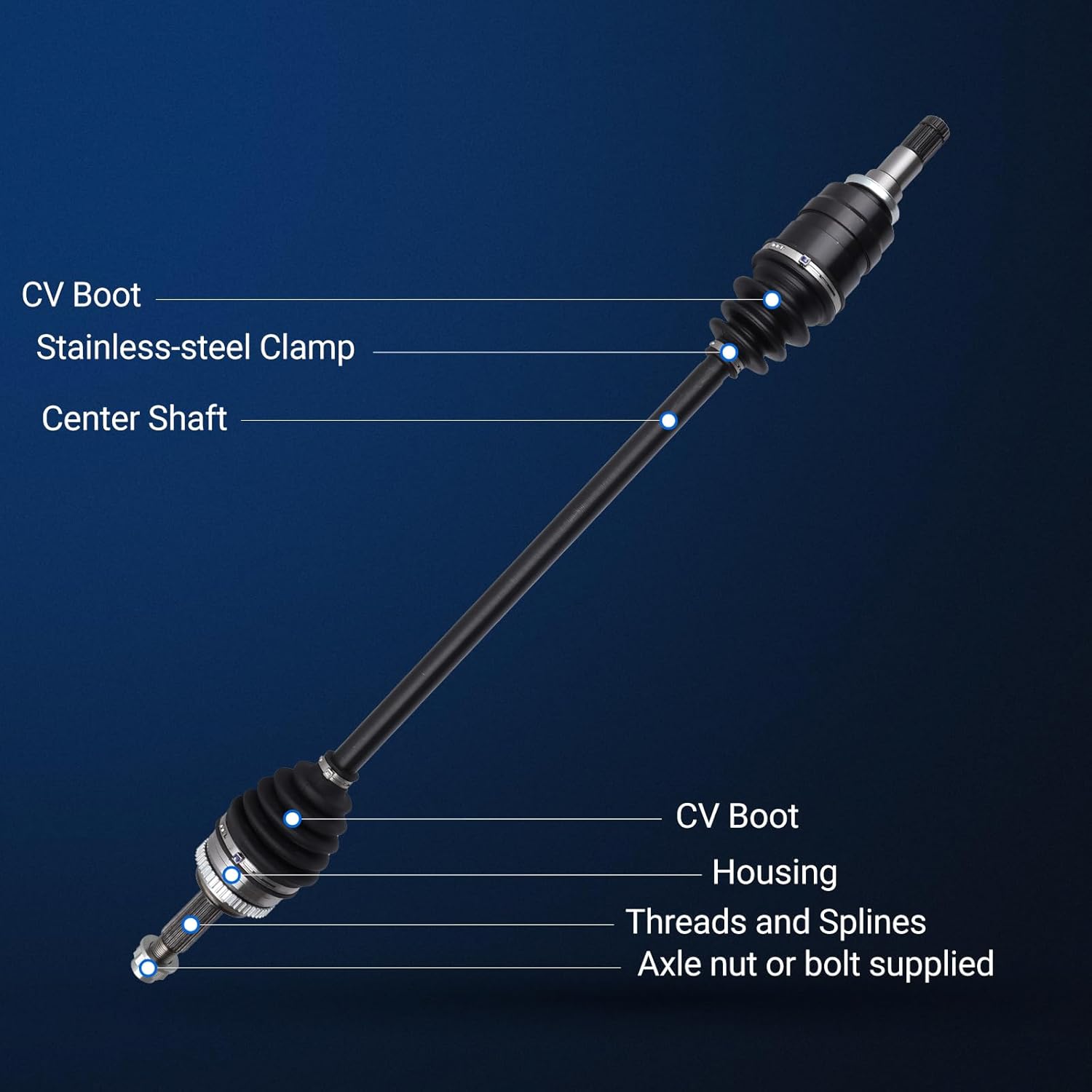 Autoround 665228 CV Axle Shaft Assembly Compatible with Toyota Corolla 2009-2018/ Matrix 2003-2014, Pontiac Vibe 2003-2010, Front Left Driver Side