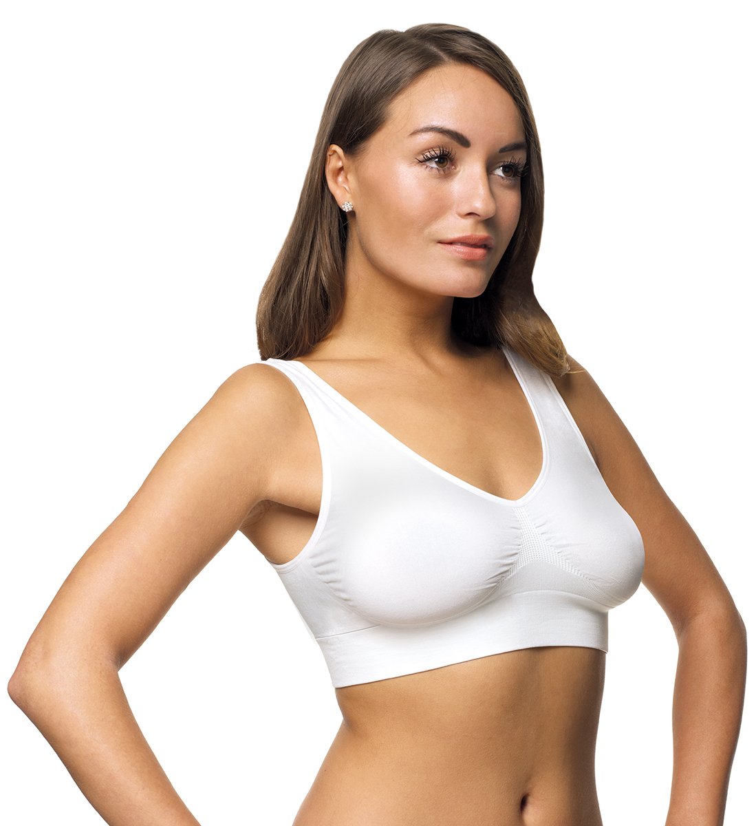 JML Womens Comfy Belvia Non Padded Bra Underwear Shapewear White Small