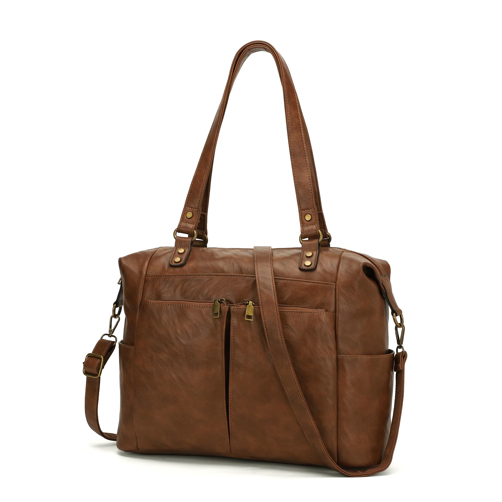 KouLi Buir Purses for Women, PU Leather Handbag Multiple Pockets Shoulder Bag Designer Hobo Bucket Roomy Crossbody Tote Bag