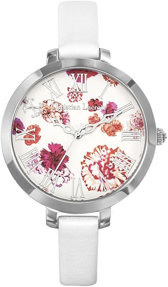 Christian lacroix orologio da donna cassa in acciaio e cinturino in vera pelle CLWE07