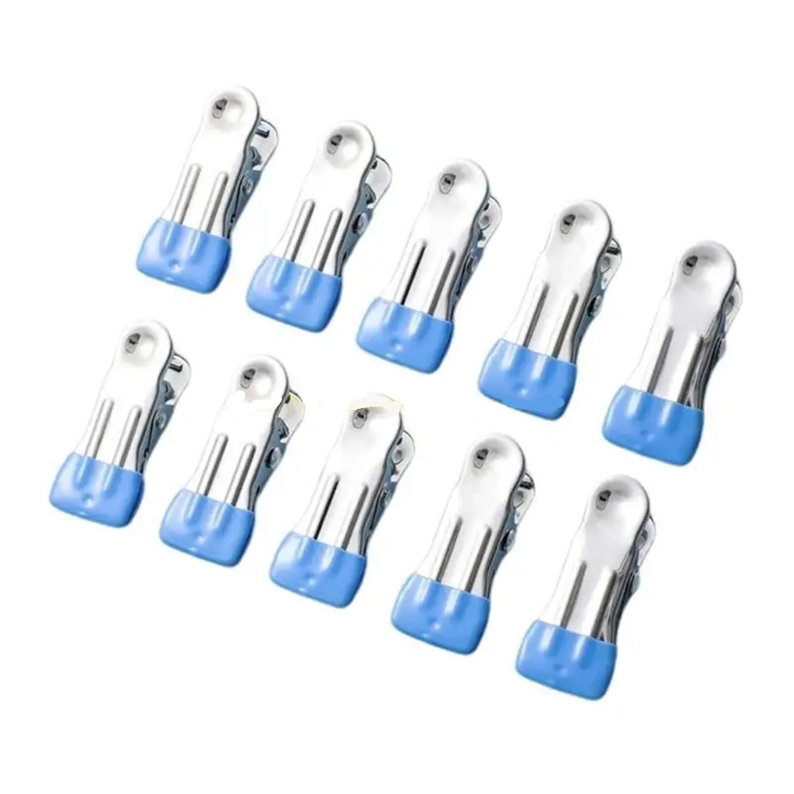 50pcs Beach Towel Clips Stainless Steel Clothes Fasteners Holders Sandproof Camping Clothespins For Outdoor Use(Blue)