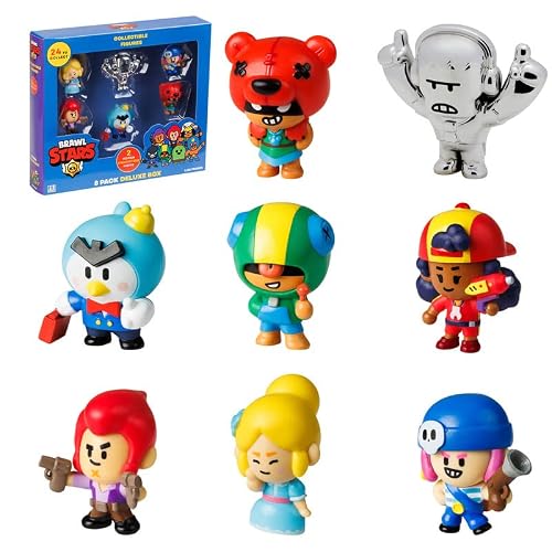 Brawl Stars Collectible Figures | 8 Brawl Stars Toys Out Of 24 Collectibles In 1 Pack | 1 Rare Mystery Figure | Officially Licensed - Figurines, Party Supplies, Gift For Video Gamer #TOP20