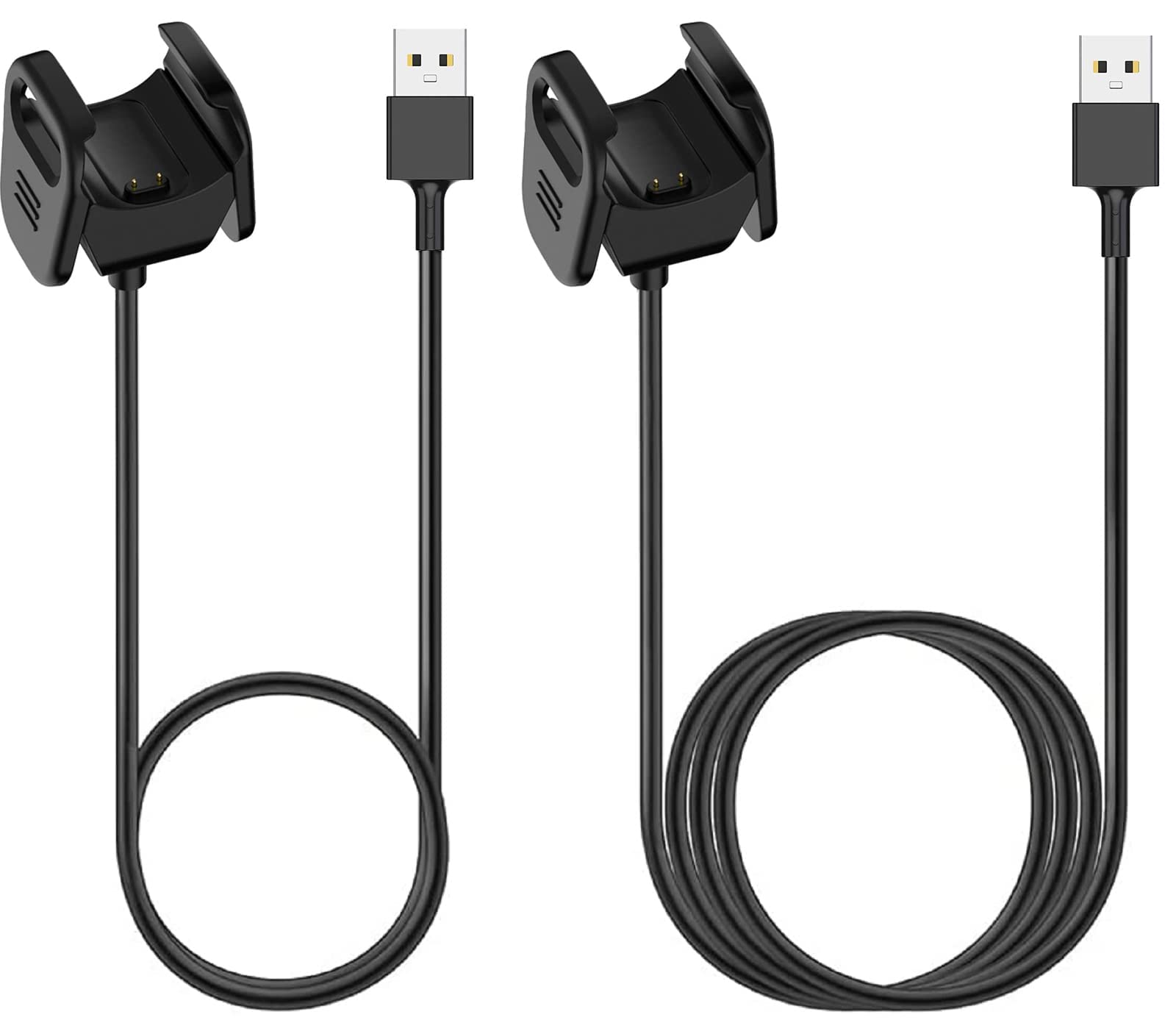 Excefore Charger Cable Compatible with Fitbit Charge 3/Charge 4, 2 Pcs Replacement USB Charging Cradle Dock Stand Cable Smart Watch Adapter for Fitbit Charge 3/Charge 4(3.3 ft/1.6ft)