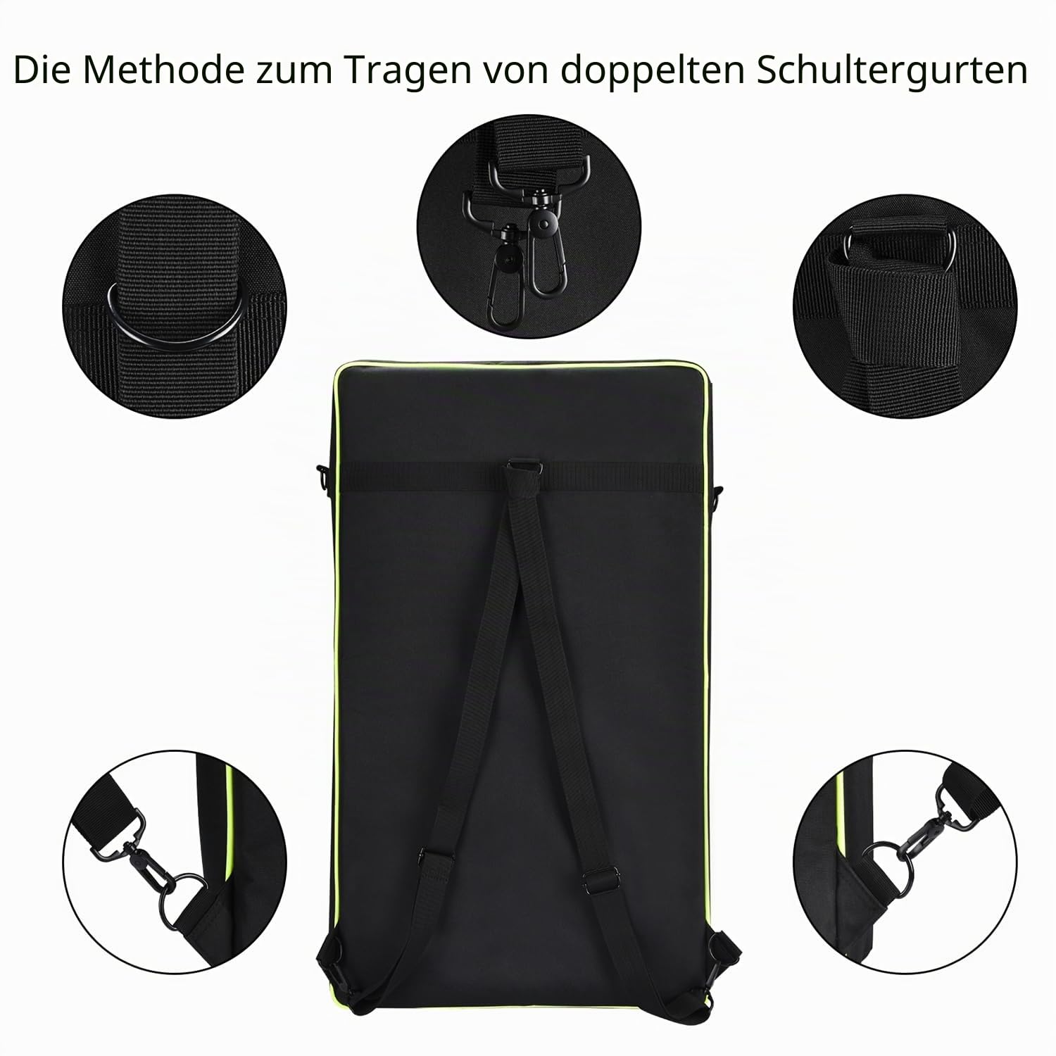 Tragbarer Tragetasche Reisehülle Umhängetasche Rucksack für AlphaTheta DDJ-GRV6,für Pioneer DJ DDJ-FLX10/DDJ-1000SRT/DDJ-1000 DJ-Controller,Kopfhörer,Tablet,Kabel,Ladegerät,Zubehör,Schwarz
