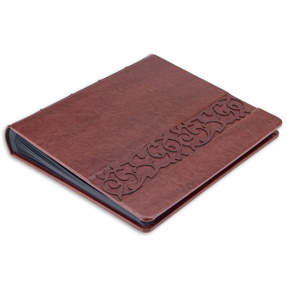 Album tradycyjny na zdjęcia wklejane - klasyczny design, sztywne czarne karty w środku - 28x31, 40 stron