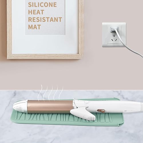 Miniatura 6 de Bolsa de viaje de silicona resistente al calor para alisadora de cabello, plancha para prensar, rizador de pelo, varita rizadora de cabello, plancha