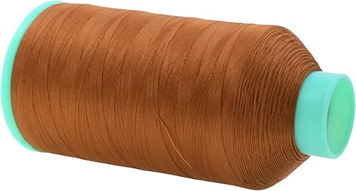 Miniatura 675 de Mandala Crafts Hilos de coser resistentes de nailon consolidado, hilo para tejer jeans de cuero, hilos de tapicería marina al aire libre, Beige