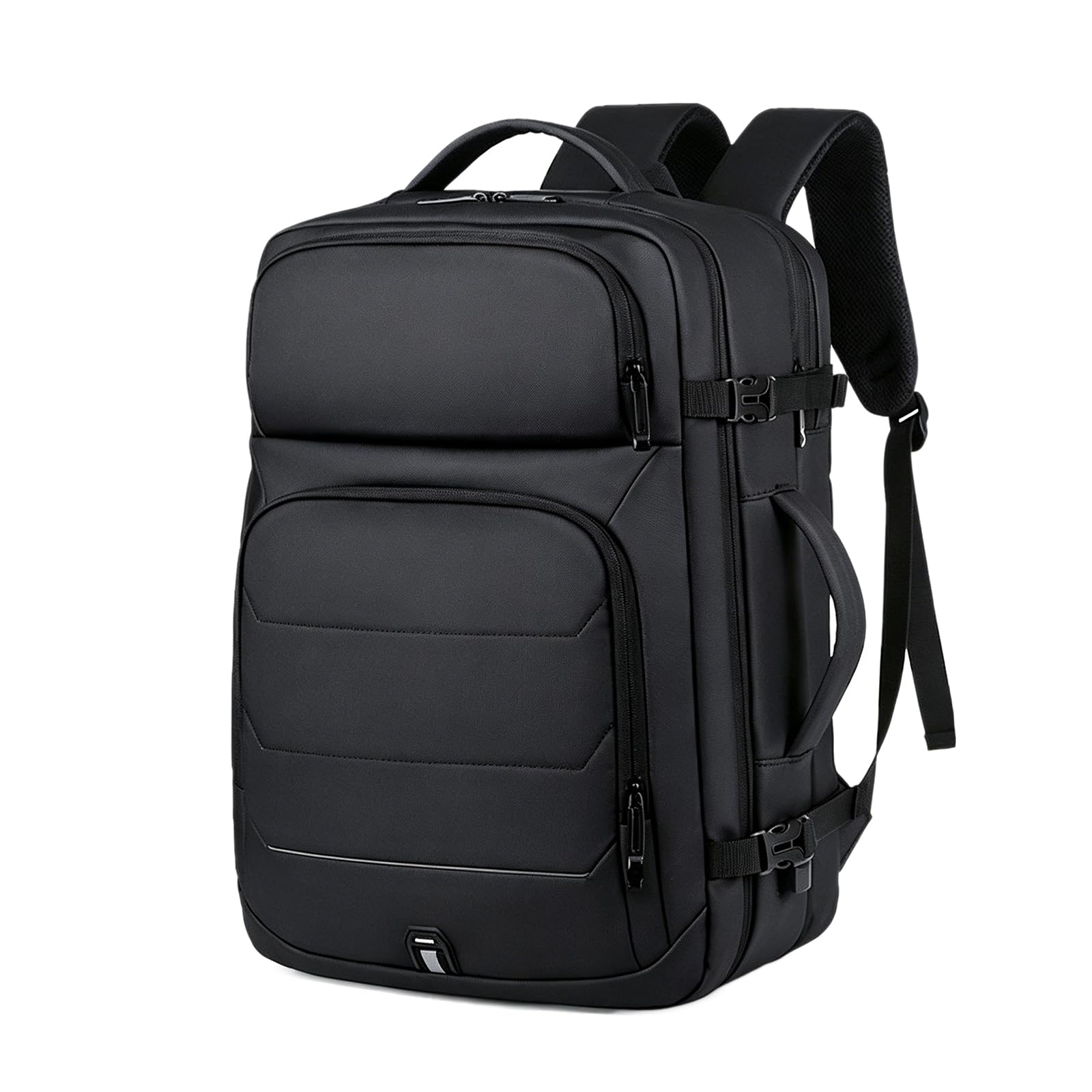 16 Zoll erweiterbarer PU Laptop Reise Rucksack, 36-55L große Kapazität wasserbeständiger Geschäfts-Tagessack