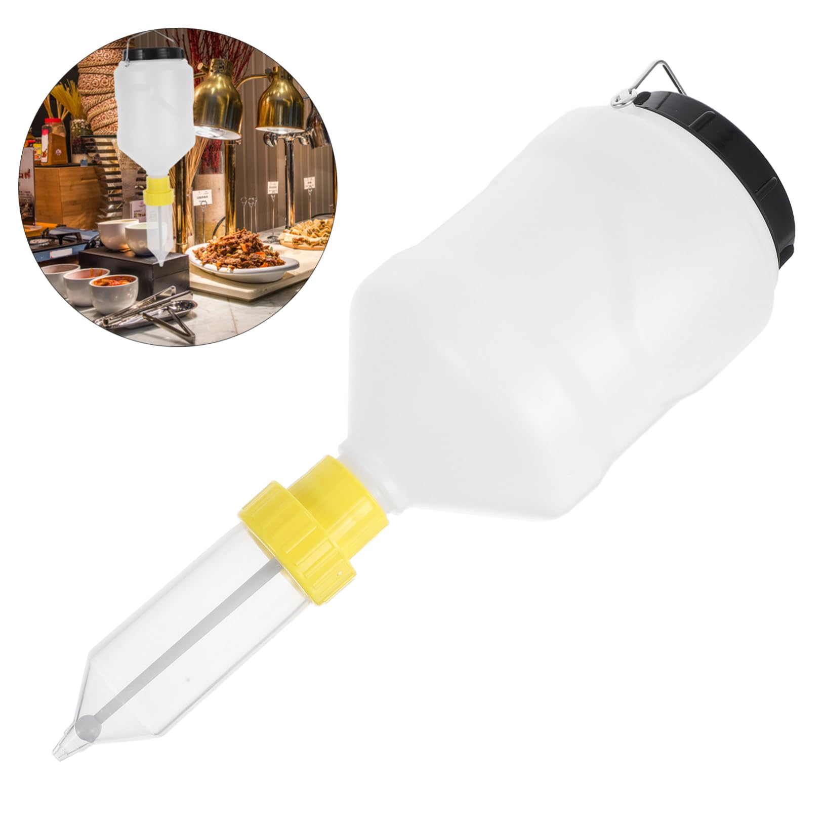 Mobestech Quetschflasche Für Ketchup Und Öl Hängender Saucenspender Auslaufsicher Nachfüllbar Für Soßen Gewürze Und Salatdressing