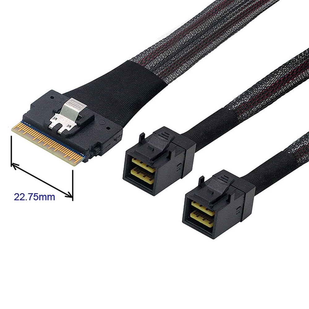 xiwai Cavo PCI-E Ultraport Slimline SAS Slim 4.0 SFF-8654 8i 74pin a doppio SFF-8643 4i Mini SAS HD cavo PCI-Express