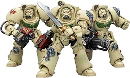 JOYTOY Action Figures Warhammer 40K Terminator Squad 1/18 Movable Model Collectible Figurine Ages 15+ (Dark Angels Deathwing Terminator Squad - Set of 3)