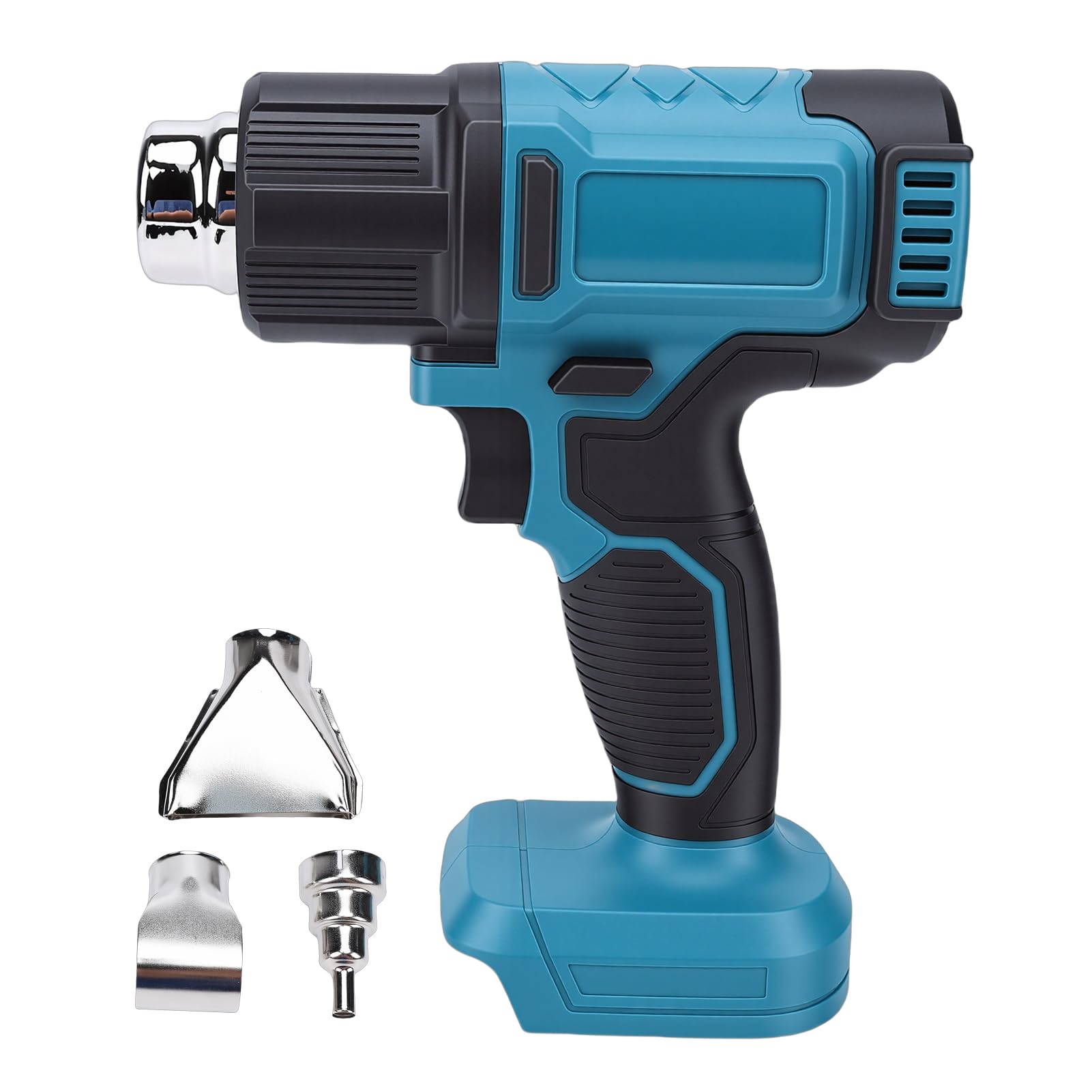 Wakects Pistola de Calor Inalámbrica, Herramienta Digital de Aire Caliente ABS de 140 a 1022 F, Temperatura Ajustable, Pantalla LCD de Calentamiento Rápido de 350 W con 3 Boquillas para Manualidades