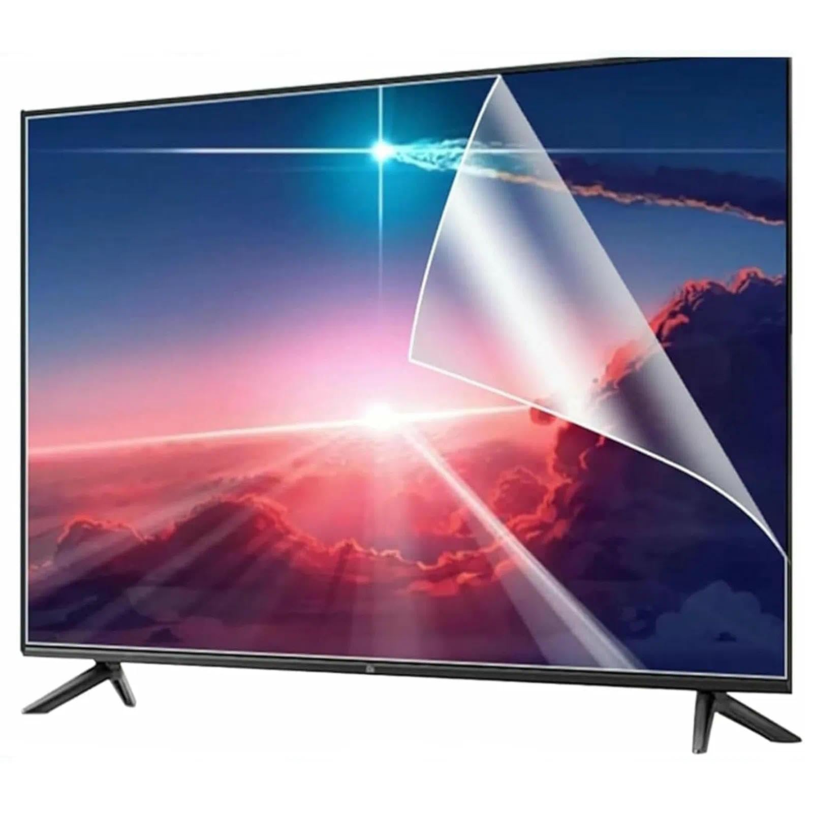 Ochraniacz ekranu na telewizor, matowa, antyodblaskowa, antyrefleksyjna i odporna na odciski palców, nieodblaskowa, do salonu, przyjazna dla oczu, bardzo przezroczysta, wysoka przejrzystość, prawdziwa