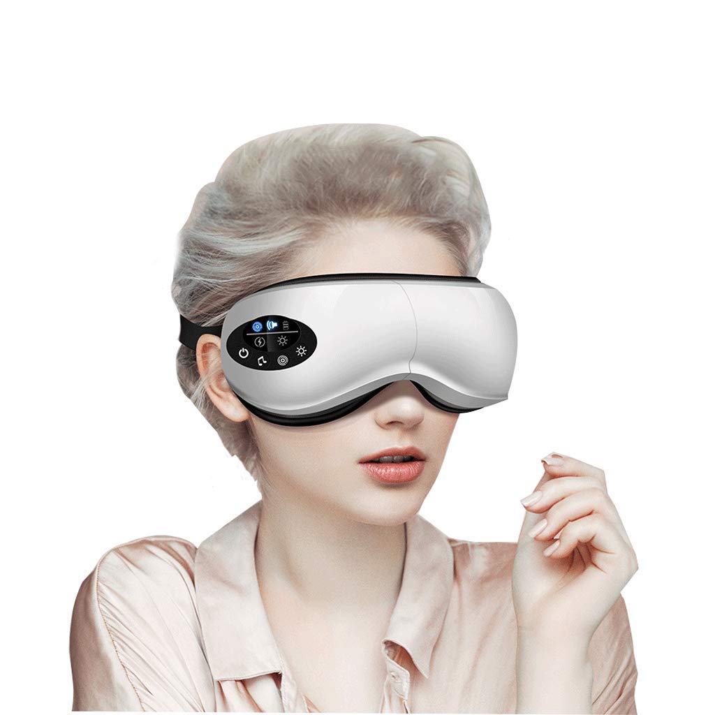 Masseur pour les yeux avec chaleur et musique contre cernes et gonflement