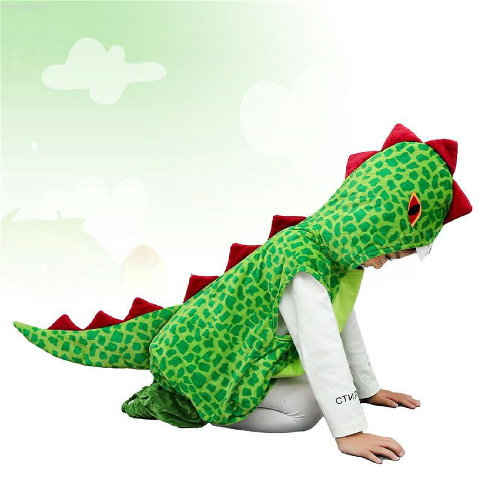 Generisch Kinder Dinosaurier Overall Halloween Cosplay Niedlich Cartoon Party,Weicher Stoff | bequemer Schnitt | ideal für Halloween & Schule | Einheitsgröße
