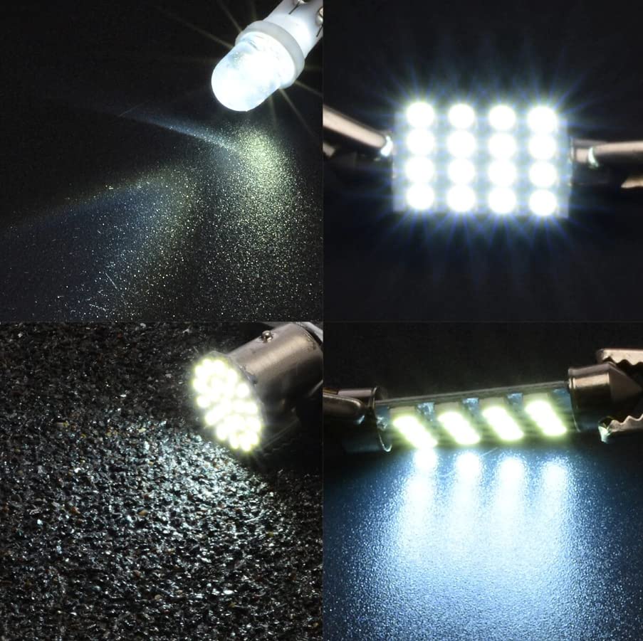 14 Piezas Kit LED T10 36mm para Interior de Auto miniatura 5