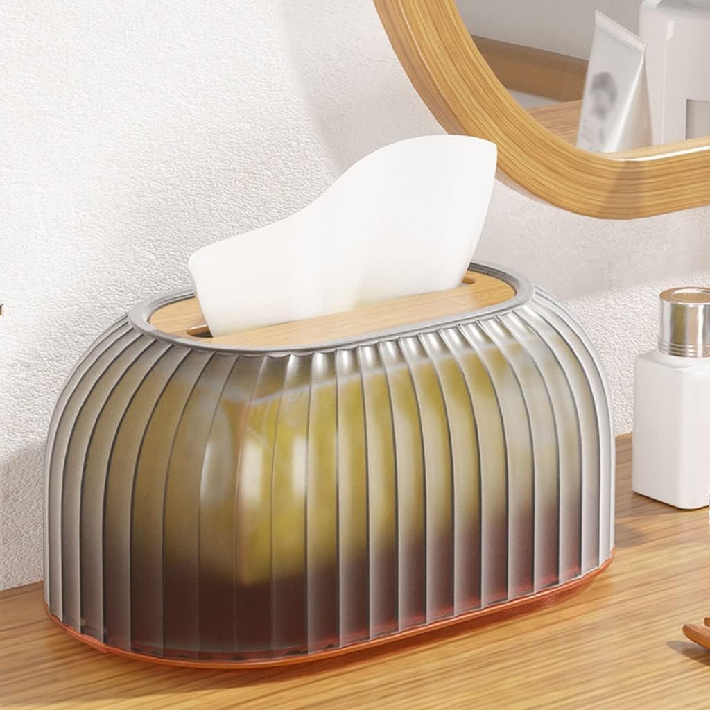 Creative Simple Modern Tissue Box Cover for Bathroom Bedroom Hotel Office Desk (Color : White) (Black) image 4