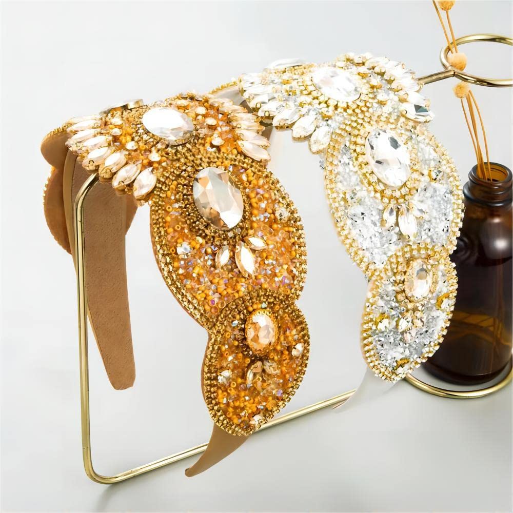Wide Rhinestone Decorative Headband, Fashion Hair Accessory Amazon.com : MUQINGWAN Women main image 4