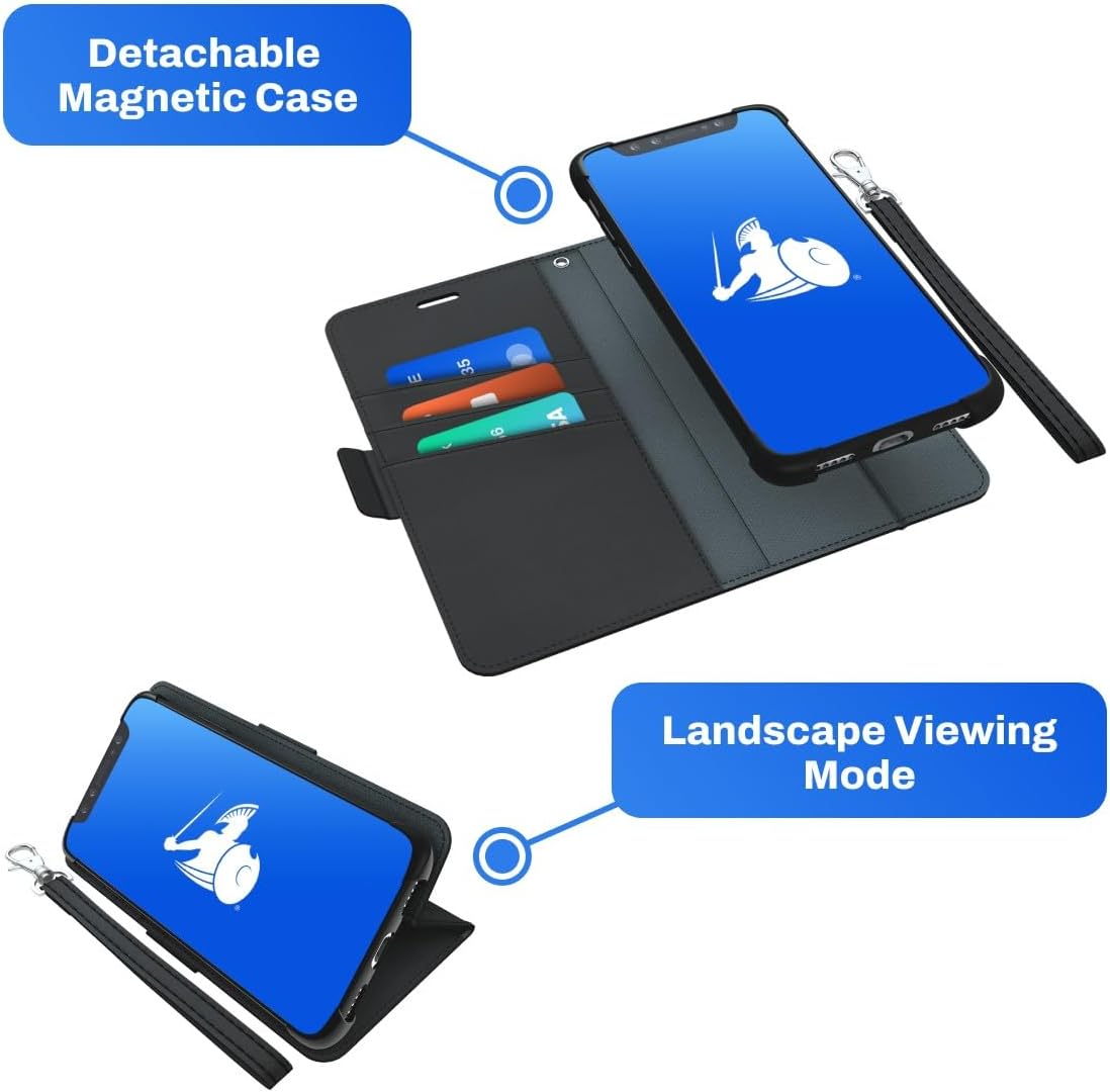 DefenderShield EMF Protection & 5G Anti Radiation iPhone X/XS Case - RFID Blocking EMF Shield Detachable Wallet Case Black - Image 3