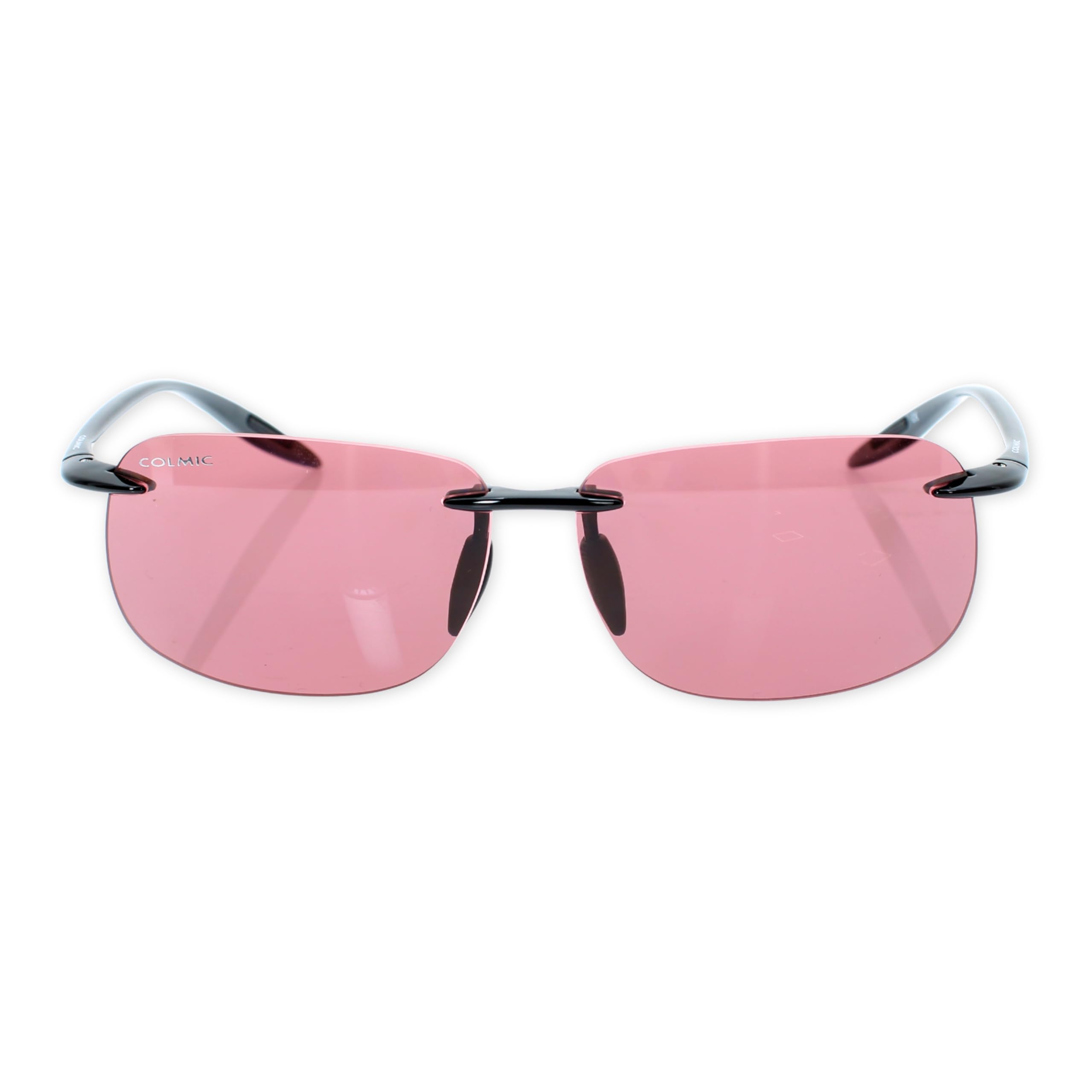 Colmic Modne okulary przeciwsłoneczne z polaryzacją w minimalistycznych oprawkach i różowymi soczewkami, lekkie i eleganckie – model unisex do wędkowania, na zewnątrz i w czasie wolnym, oficjalny