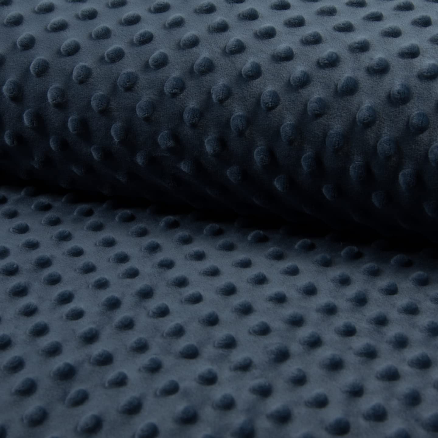 Luxury Dimple Supersoft Cuddle Fleece Fabric Material - Jeans, 1Mtr-150cmx100cm