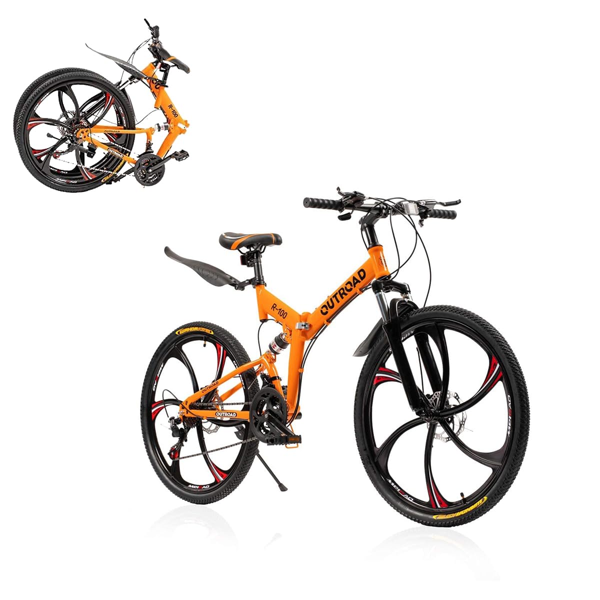 Buy 26 inch Folding ain Bike, Carbon Steel Frame and 21 Speed, Double