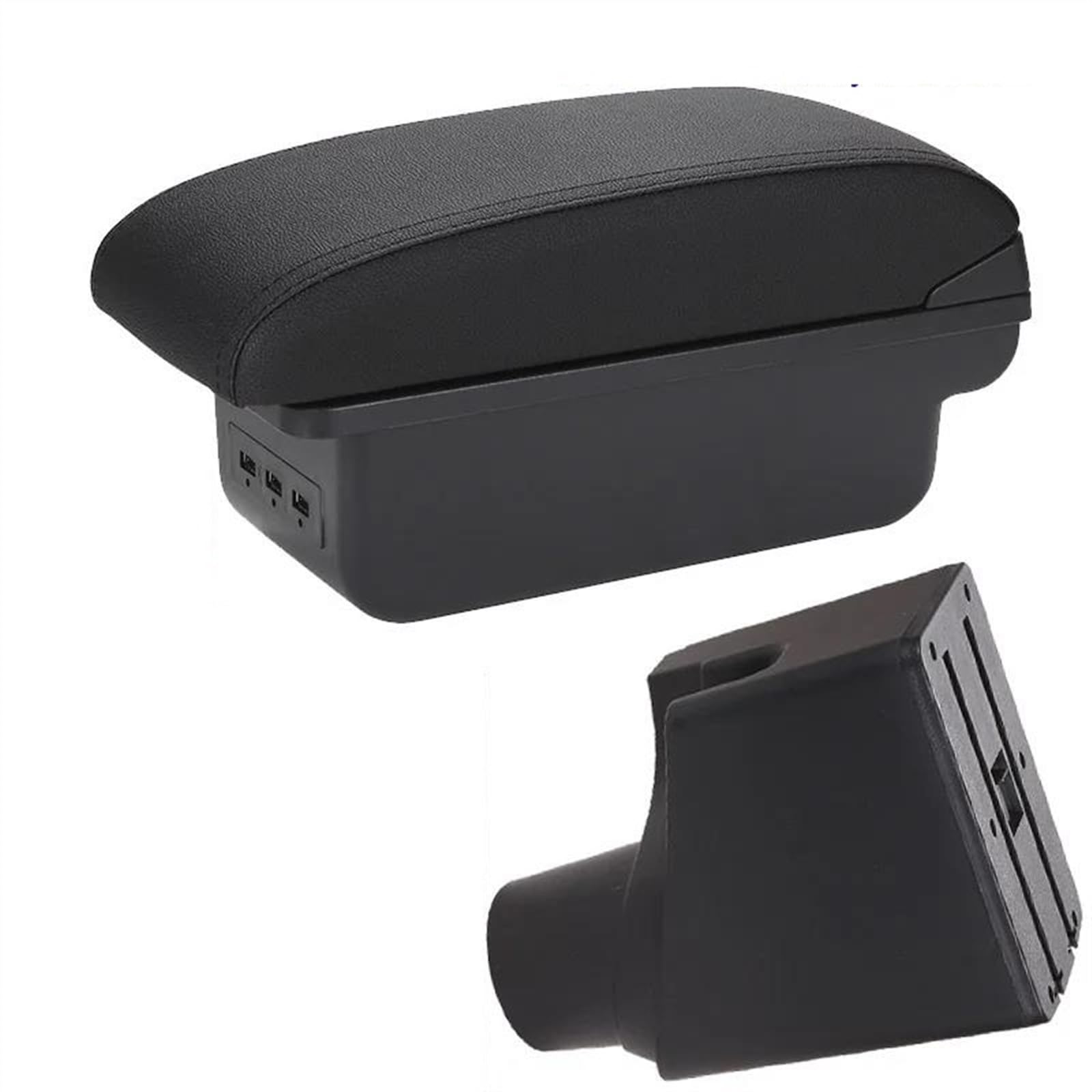 NOHEEU Center Console Armrest Storage Box Car Interior Parts Modification Accessories For Yaris For Hybrid 2015-2023(B2 Black line 3USB)