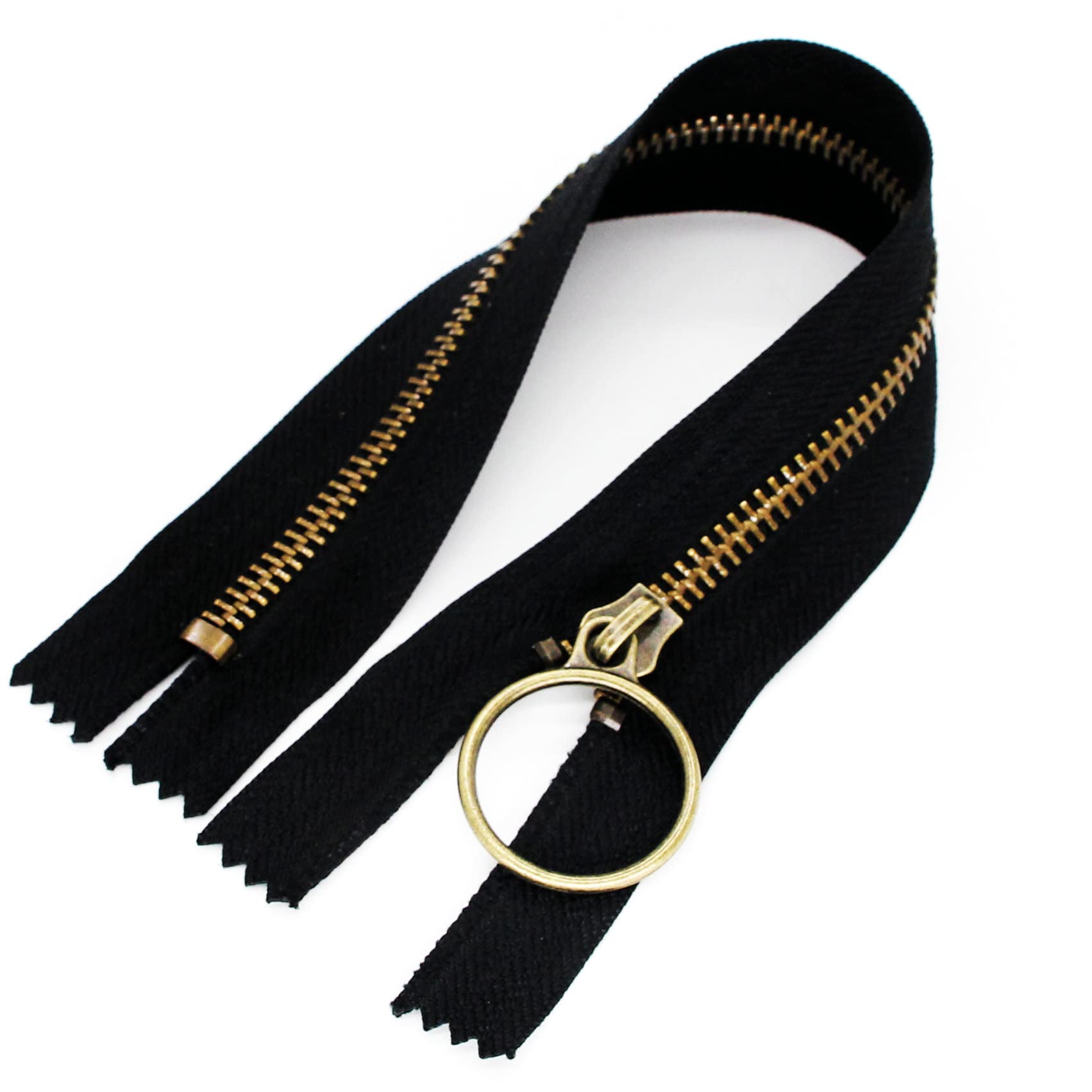5# Metal Brass Zipper 8 Inch Colsed End Ring Slider 10PCS 20cm Black Metal Zippers for Sewing Jackets Pants Luggage Bags Pocket Boots Leekayer - Image 3